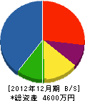 窪田造園 貸借対照表 2012年12月期