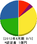 入沢工務店 貸借対照表 2012年4月期