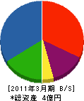 石沢工業 貸借対照表 2011年3月期