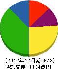 静岡瓦斯 貸借対照表 2012年12月期