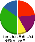 天川組 貸借対照表 2012年12月期