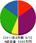 羽生田設備工業 貸借対照表 2011年4月期