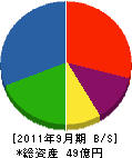 南日本情報処理センター 貸借対照表 2011年9月期