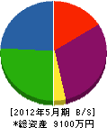 島田建産 貸借対照表 2012年5月期