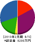 岡本工務店 貸借対照表 2013年2月期
