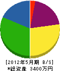 上野造園 貸借対照表 2012年5月期