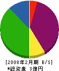 永井建設 貸借対照表 2008年2月期