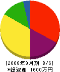 塚原工務店 貸借対照表 2008年9月期