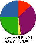 日本電化工機 貸借対照表 2009年3月期
