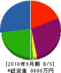 岡田建設 貸借対照表 2010年9月期