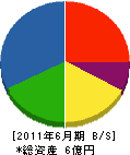 江坂設備工業 貸借対照表 2011年6月期