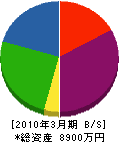 飯塚アルミ建材 貸借対照表 2010年3月期