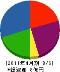 西日本オートメーション 貸借対照表 2011年4月期