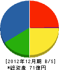 新発田建設 貸借対照表 2012年12月期