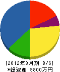 武蔵製材所 貸借対照表 2012年3月期