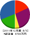 大塚水道 貸借対照表 2011年12月期