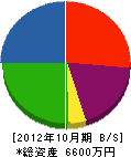 錦陽電気工事 貸借対照表 2012年10月期