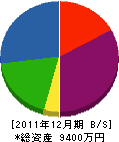亀乃甲建設 貸借対照表 2011年12月期