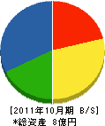田中機電工業 貸借対照表 2011年10月期