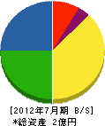 佐藤工業所 貸借対照表 2012年7月期