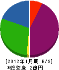 タキハタ 貸借対照表 2012年1月期