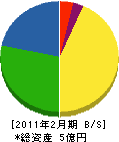 渡辺電機工業 貸借対照表 2011年2月期
