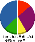 中山工業 貸借対照表 2012年12月期