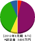 殿上坂本工業 貸借対照表 2012年8月期