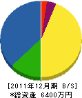 川嶋組 貸借対照表 2011年12月期