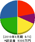 斉尾建設 貸借対照表 2010年8月期