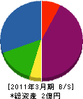 相川精機 貸借対照表 2011年3月期