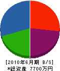 北田建設 貸借対照表 2010年6月期