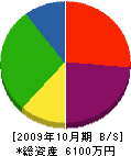 田中工務所 貸借対照表 2009年10月期