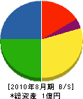 丸勇建設 貸借対照表 2010年8月期