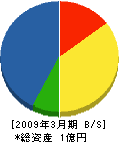 浅井工務店 貸借対照表 2009年3月期