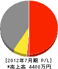 （合）澤田インテリア 損益計算書 2012年7月期