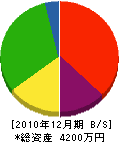 久保井土木 貸借対照表 2010年12月期