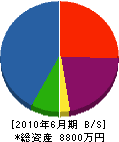 奥田重機 貸借対照表 2010年6月期
