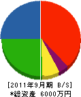 谷川工務店 貸借対照表 2011年9月期