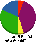 丸岡土建 貸借対照表 2011年7月期