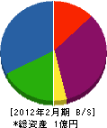 太田建設 貸借対照表 2012年2月期