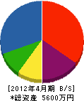 坂本工業 貸借対照表 2012年4月期