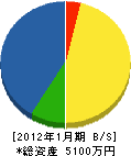 浜田電気 貸借対照表 2012年1月期