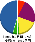 竹内電気 貸借対照表 2008年8月期