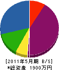 池田住宅 貸借対照表 2011年5月期