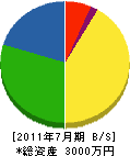 秦塗装 貸借対照表 2011年7月期