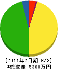 澤田組建設 貸借対照表 2011年2月期