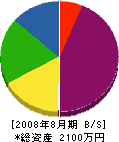 小沢電気商会 貸借対照表 2008年8月期