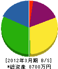 森田商会 貸借対照表 2012年3月期
