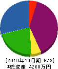 船田無線 貸借対照表 2010年10月期